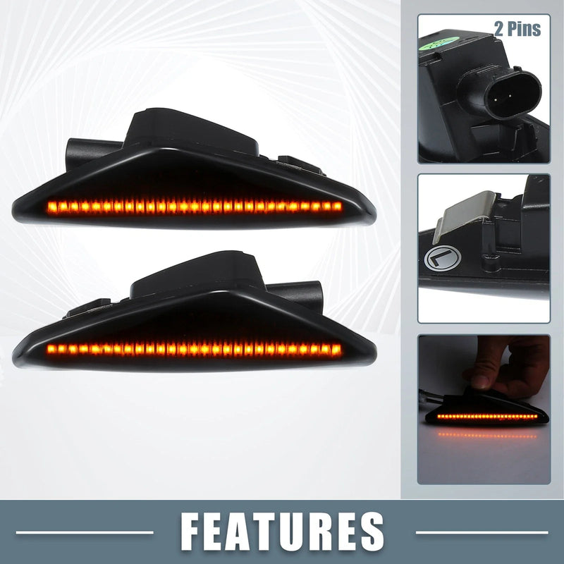BMW X3 (2011-2014) Black Lens LED Side Marker Amber Light