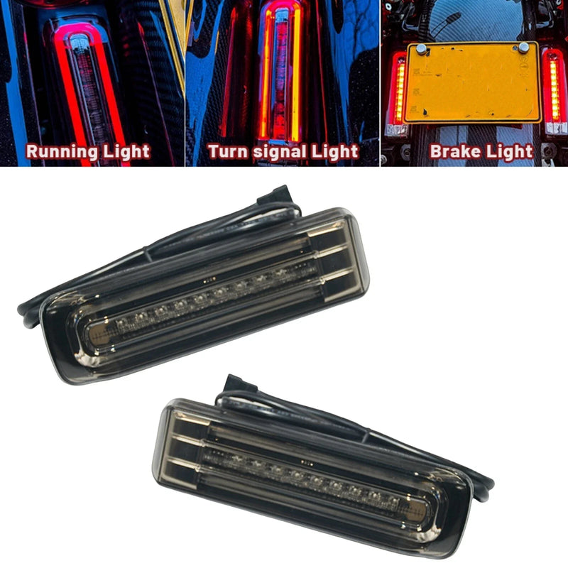 Harley Davidson 1 Pair Strong Beam Smoke Saddlebag Filler Lights (14-23)