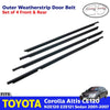 Set 4 Outer Weatherstrip Door Belt Fits Toyota Corolla Altis ZZE122 2001-07 D12