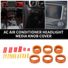 Jeep Wrangler AC Headlight Media Switch Knob Cover Ring (2018-2023)