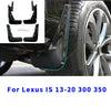 Lexus IS Mud Flap Splash Guard Gloss Black ABS Front Rear L&R (2013-2020)