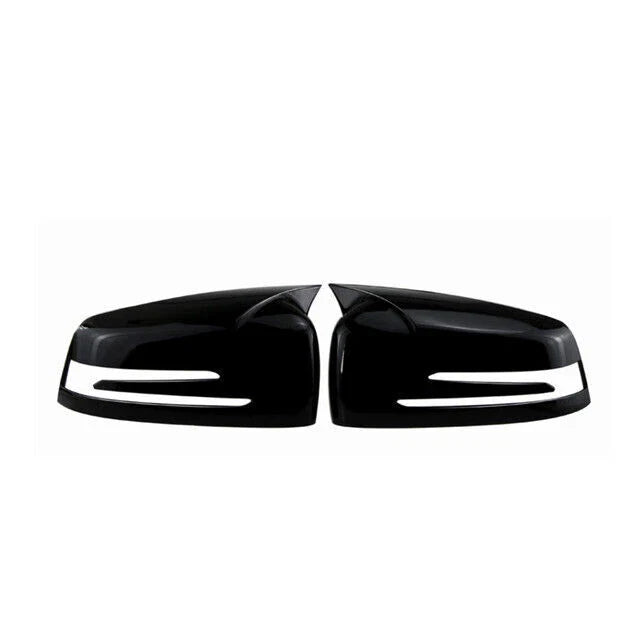 Mercedes Benz W204 W176 W212 CLA250 C63 Gloss Black OX Horn Mirror Cover Caps