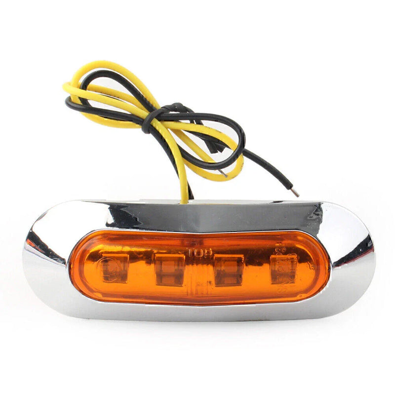 Car Truck Trailer 12V 24V 4 x LED Side Clearance Marker Lights