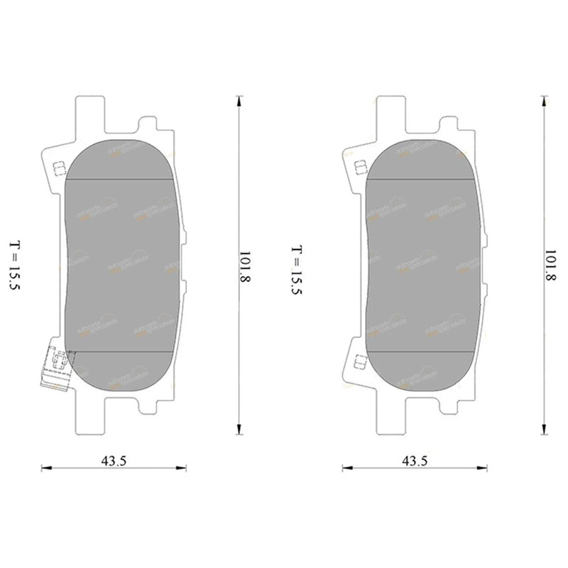 Toyota Kluger MCU28 Pad Set 4wd Rear Disc Brake (2004–2007)