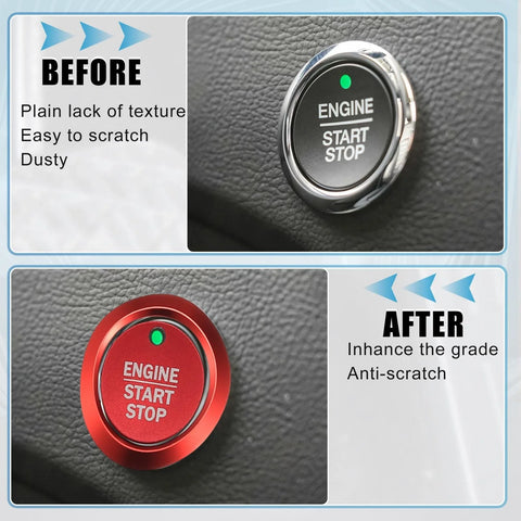 Ford F-150 (2016-2021) - Red Engine Start Stop Button Cover Kit