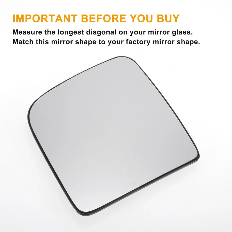 Ford Transit White Left Upper Side Mirror Glass (2002-2009)