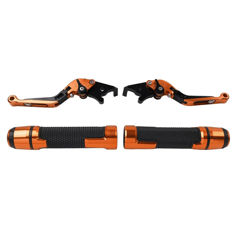 Honda CB1100 CB1300 Orange Extendable Brake Clutch Lever Grip Set (2013-2023)