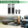 Motorcycle 7/8" 22mm Hand Grips Cover Kit Rubber Titanium Tone
