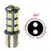 Caravan Car 12V BA15D LED 18 SMD Cool White Light Globes