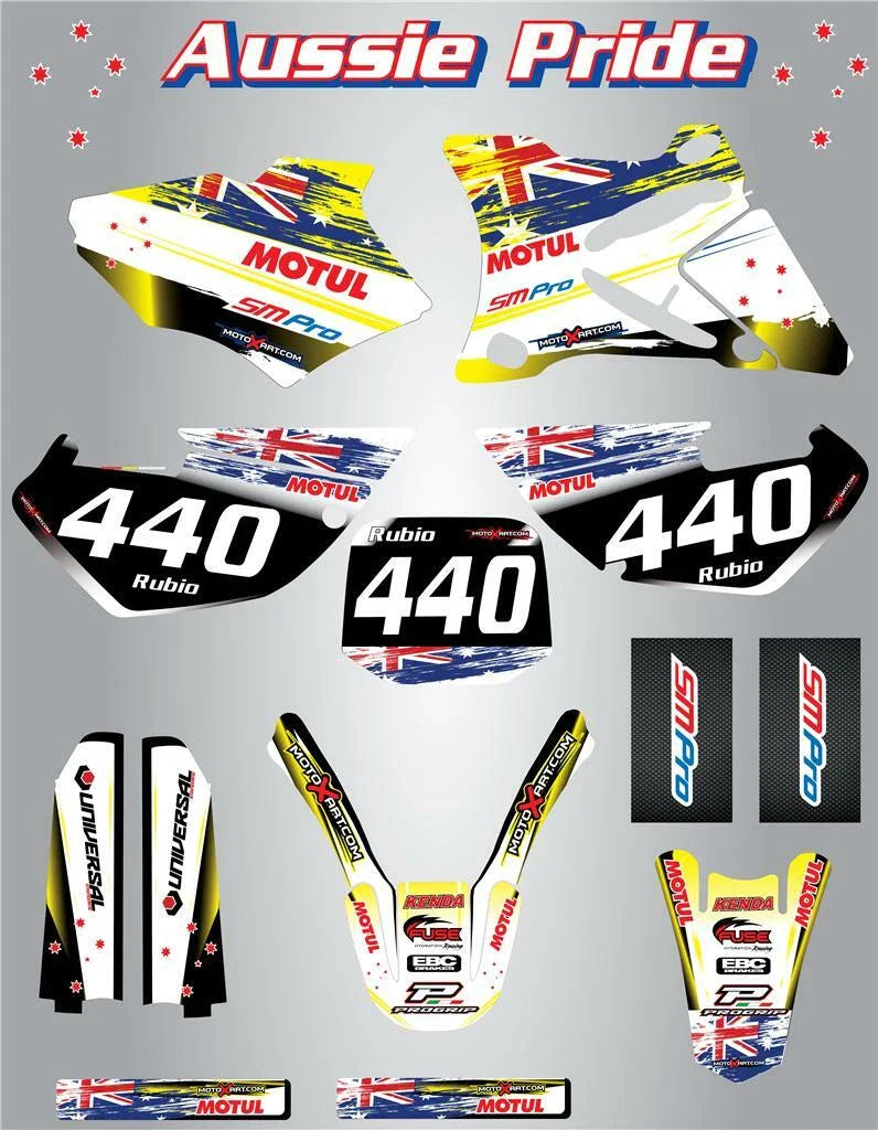 Suzuki RMZ 250 AUSSIE PRIDE Custom Graphic Kit (2004-2006)