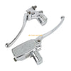 Motorcycle Handlebar Hydraulic Brake Master Cylinder & Clutch Lever Chrome