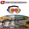Motorcycle Riding Goggles Red Lens Pink Frame PC PU Cycling Sunglasses