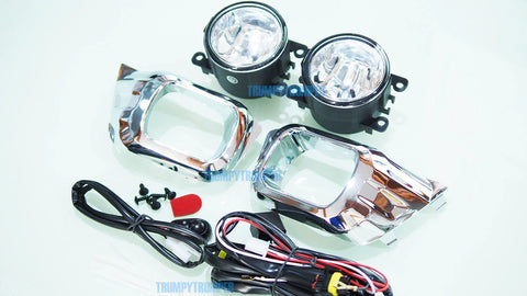 Ford Ranger Fog Lamp Set with Chrome Covers (2018-2019)