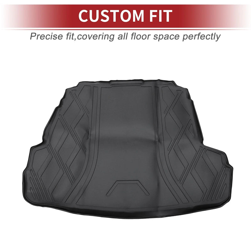 Hyundai Sonata (2011-2014) Diamond Pattern TPE Cargo Liner Rear Trunk Mat