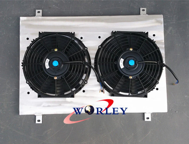 Nissan Silvia S14 S15 Aluminum Radiator Fan Shroud +  12" Fans (1995-2002)