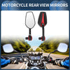 Motorcycle Dual Sport Plastic Pair Rear View Mirrors