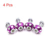 Car Motorcycle 4 x Purple Aluminum Alloy Decorative License Plate Bolt Screw