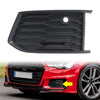 Audi A6 S6 Left Front Fog Light Grille Cover Matte Black (2018-2024)
