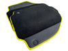 Ferrari 488 GTB Black Tailored Carpets with Yellow Trim Floor Mats (2015-2020)