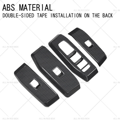 Toyota Prado LC250 4Pcs Window Lift Panel Trim ABS Carbon Fiber (2024-2025)