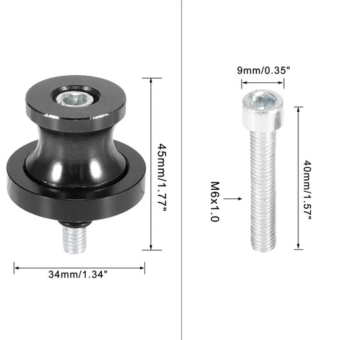 Yamaha 2 x Black Swingarm Spools Sliders Stand