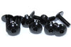 Motorcycle Bolts / 10 Pack m5 x 16mm Black Anodised Aluminium Fairing Bolts