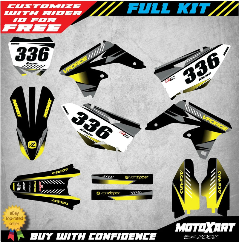 Suzuki RMZ 250 2010-2019 TAG STYLE Decals Custom Graphics Full Kit