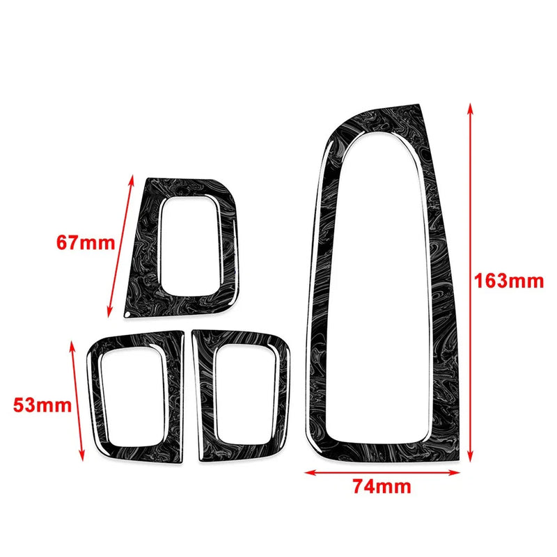 Benz C-Class, GLC-Class 4x Fire Red Door Window Switch Panel Trim (15-23)