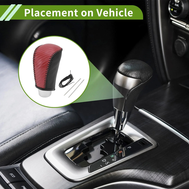 Toyota Corolla Red Carbon Fiber Gear Shift Knob Cover (2009-2013)