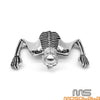 Harley Motorcycle 7" Headlight Visor Skull Ornament Trim