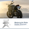 Motorcycle Plate Mount 26*10 mm Hole Aluminum Alloy Silver