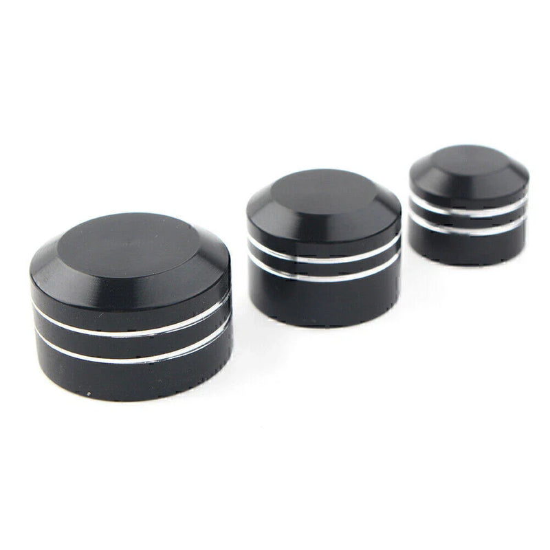 Harley 11mm Black CNC Inner Motor Bolt Topper Caps