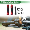 Motorcycle 7/8" 22mm Hand Grips Cover Throttle Red Rhombus