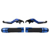 Suzuki GSXR600 / 750 Blue Extendable Brake Clutch Levers Grip Set (2006-2019)