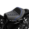 Harley Sportster XL883 1200 Black Blue Front Solo Driver Seat (2010-2022)