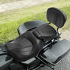 Harley Street Glide Black Driver Passenger Seat w/ Backrest (09-23)