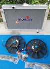 Nissan Datsun 280Z 280ZX 3 Row Aluminum Radiator + Fans (1975-1983)