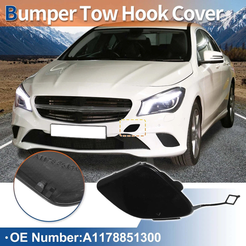 Mercedes-Benz (2015-2023) Cosmos Black Front Car Bumper Tow Hook Cover