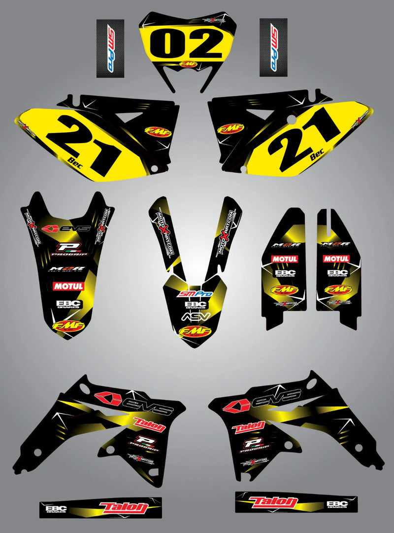 Suzuki RMX 450 Z (2010-2015) - Barbed Style Decals Custom Sticker Kit
