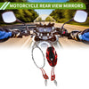 M8/M10 1 Set Motorcycle Rear View Mirrors Oval Shape Red Aluminum Alloy Plastic