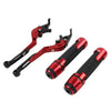 BMW F650GS Red Extendable Brake Clutch Levers Grips Set (2002-2007)