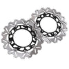 YAMAHA YZF R1 R6 XJR 1300 Black Front Left & Right Brake Disc Rotors (99-02)