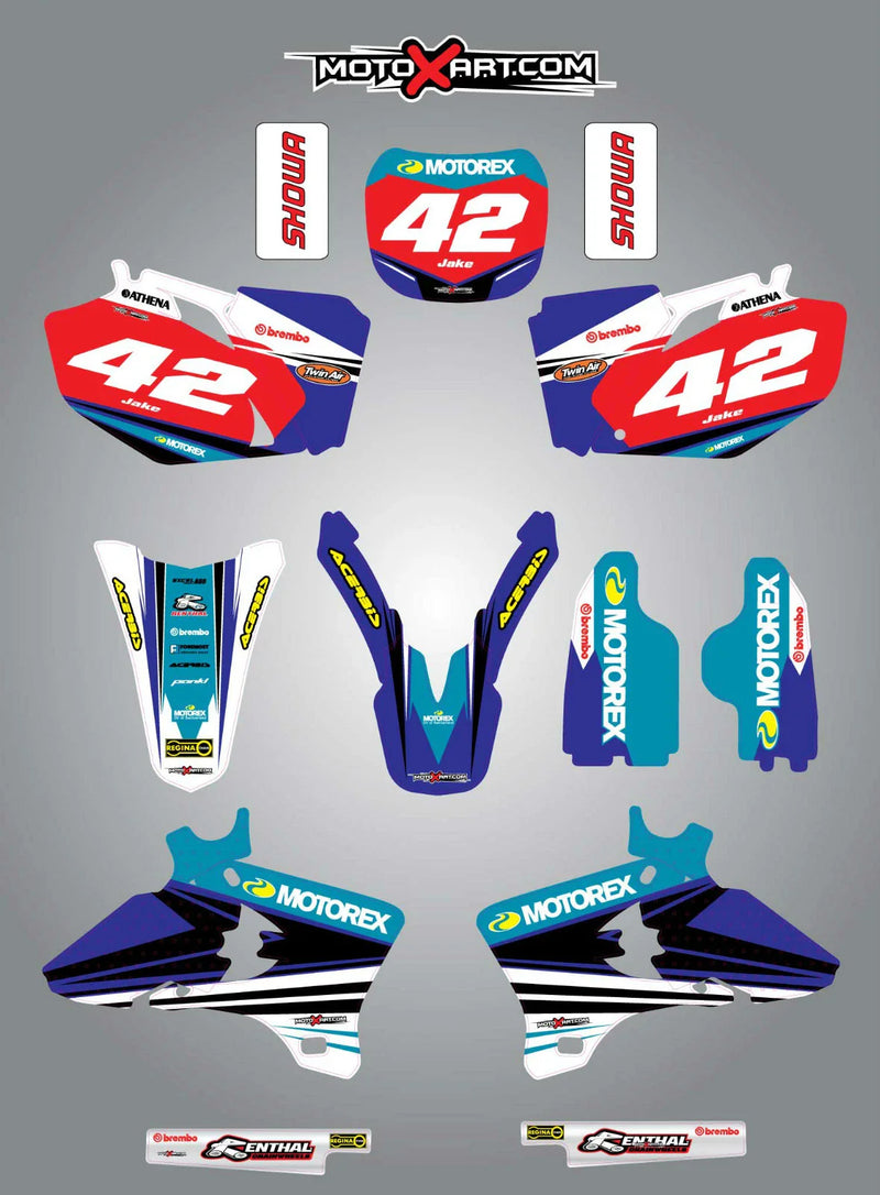 Yamaha YZF 450 STRIKE Full Graphics Kit Decals Stickers (2003-2005)