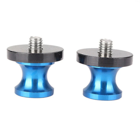 Honda Suzuki Ducati Motorcycles 8mm Swingarm Sliders Spools Blue