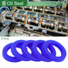 Make Model Oil Seal / 35x52x8mm / TPU Rotary Shaft Seal Blue 5 Pcs