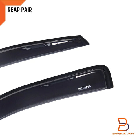 Holden Colorado RC Dual Cab Door Visors Weathershields (2008-2012)