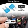 Car, Boat, Truck, RV, Motorcycle - 5 Pcs 15A Mini Blade Fuse