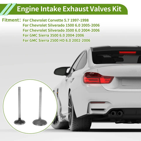 Chevrolet Corvette Engine Intake Exhaust Valves Kit (1997-2004)