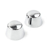 Harley Sportster Softail Road King Front Axle Nut Covers 2 x Satin Silver