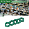 Oil Seal Rotary Shaft Seal TPU 8x14x4mm High Pressure Green 5 Pcs